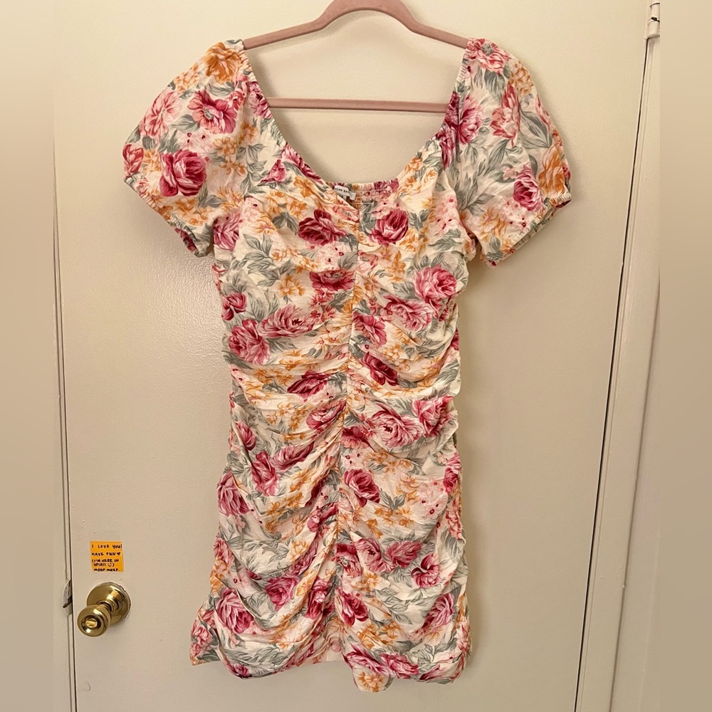 American Eagle Linen Floral Dress